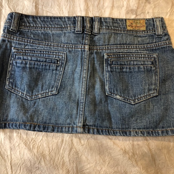 Paris Blues Jean Micro Mini Skirt size 9 Y2K Distressed Vintage micro mini skirt - Picture 7 of 11